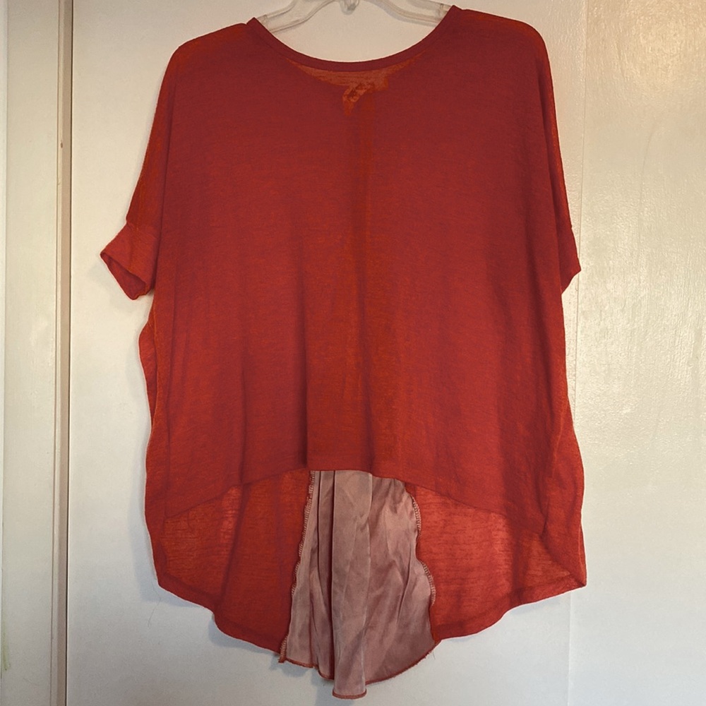 Boutique high low coral top